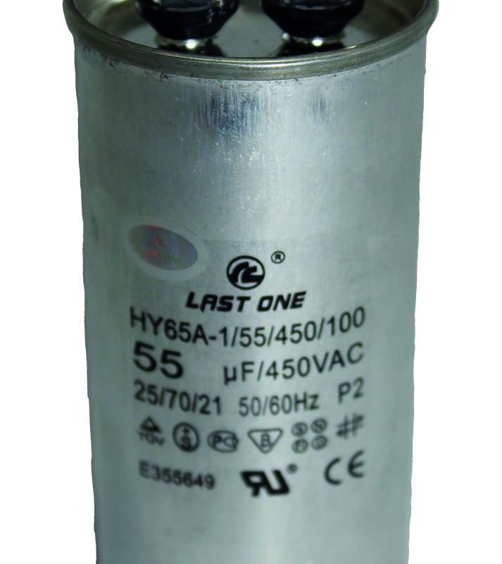 Condensador Aire Acondicionado 55uF 450Vac  Ø50X100mm