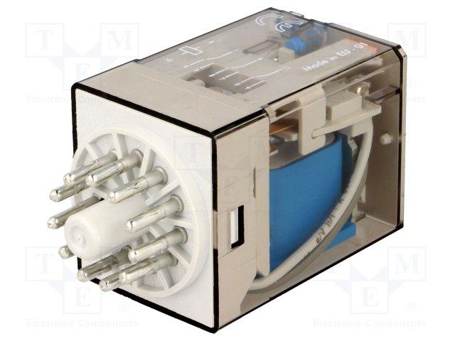 RELE  24Vdc 2Ctos con Pulsador de Prueba 10A/250Vac FINDER