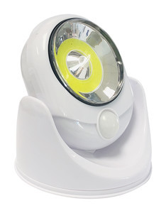 Linterna COB LED con sensor de movimiento IR. Base Rotativa 360Âº