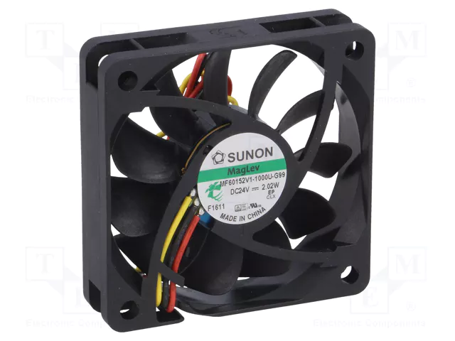 Ventilador 24Vdc 60x60x15mm 2,02W 3 Cables VAPO