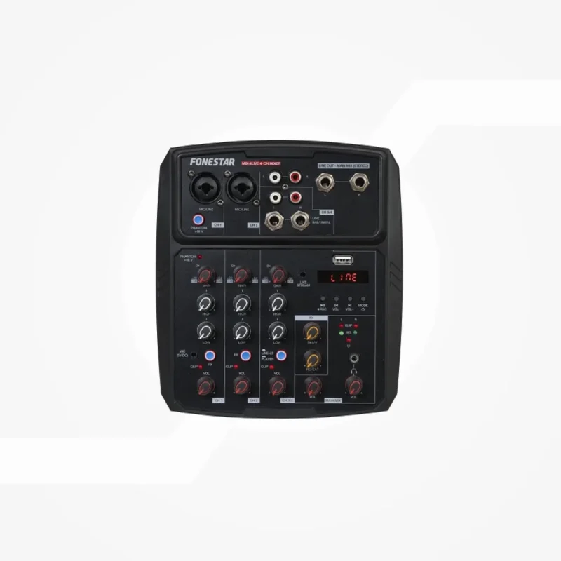Mezclador Estudio 4IN USB-C FONESTAR