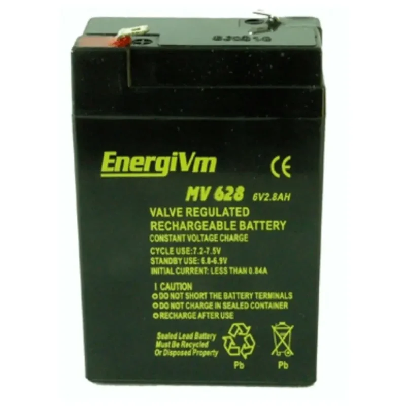 Bateria PLOMO 6V/2,8Ah AGM  66x34x100mm UP2.8-6