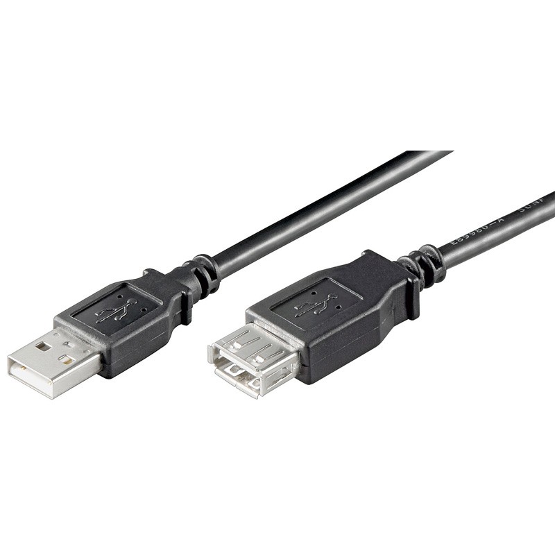 Cable USB 2.0 A macho a hembra Prolongador  0,6m