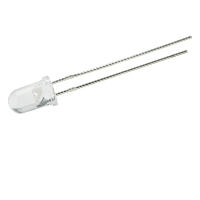 Diodo LED BLANCO 5mm 15VDC 1560-2180mcd 30Âº Transparente