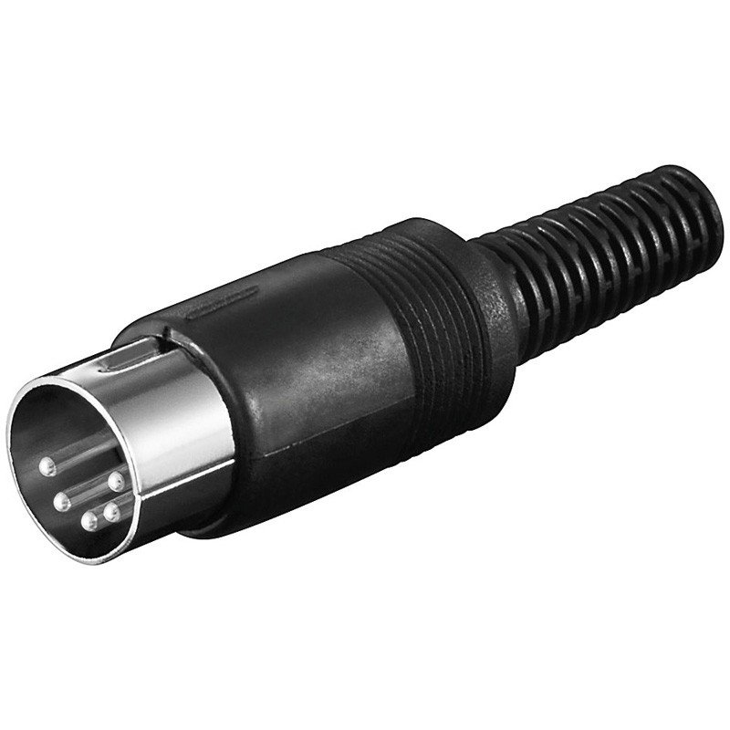 Conector DIN Macho 5Pin 45Âº (180Âº) recto
