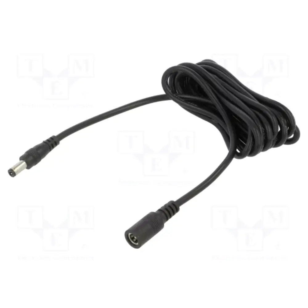 Cable Alimentación DC Conectores Macho-Hembra 5.5x2.1mm Longitud 2m