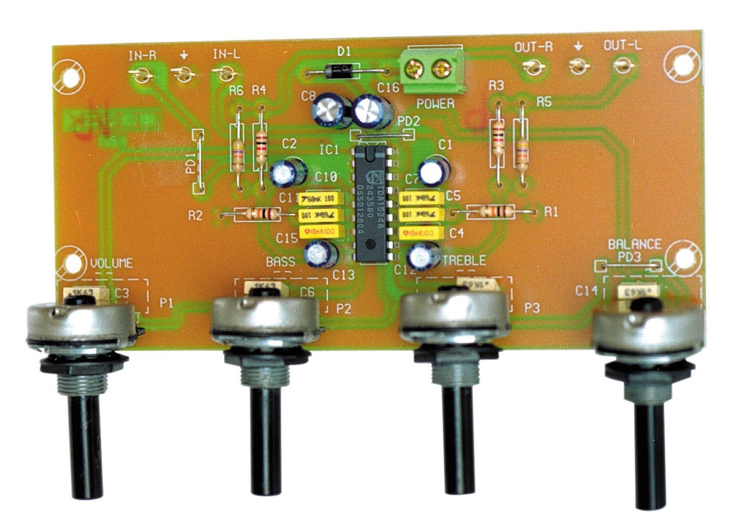 Control tonos agudos,graves,balance P-1 Cebek
