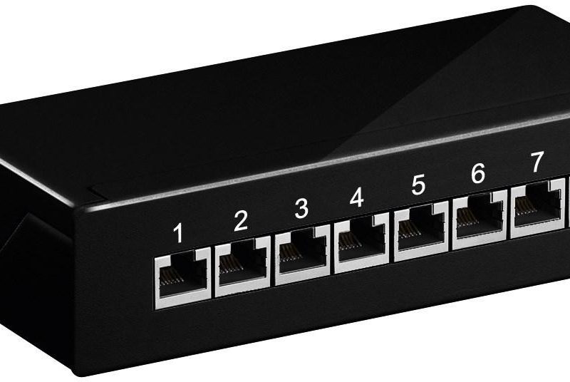 Panel Parcheo Sobremesa CAT6  8P FTP NEGRO