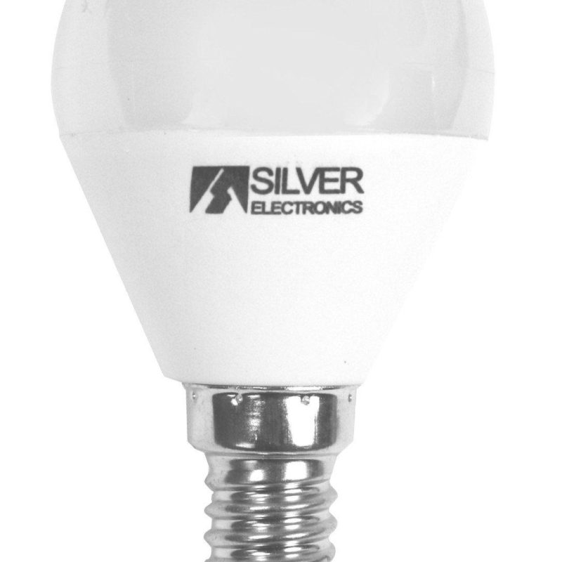 Bombilla LED ESFERICA E14 7W 230V 5000K High Quality SILVER