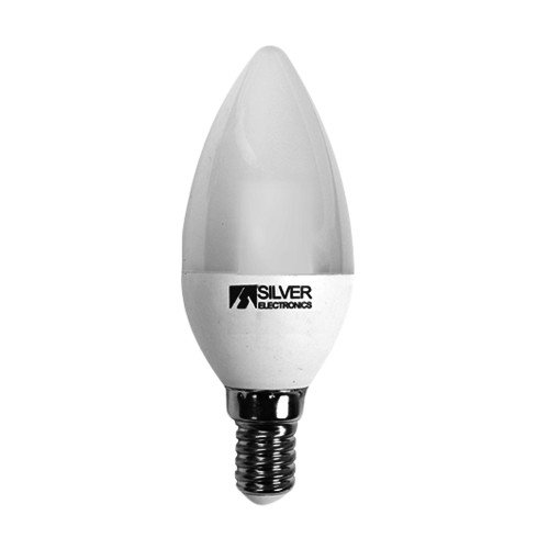 Bombilla LED VELA E14 7W 230Vac 3000K High Quality SILVER