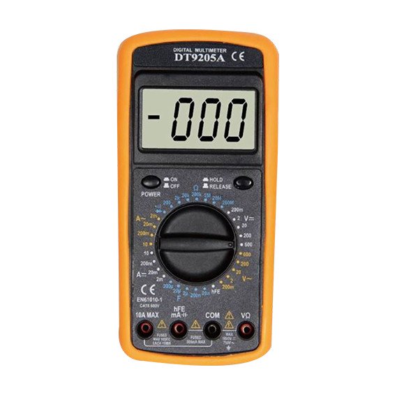Multimetro Digital DT9205A 600Vac/dc 10Aac/dc Resistencia Capacimetro