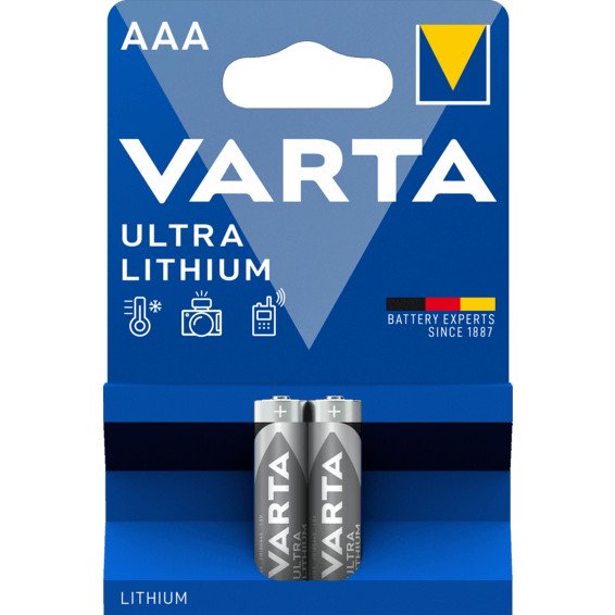 Pila Litio LR3 AAA VARTA 1.5V BLx2 (Blister 2 pilas) 6103301402