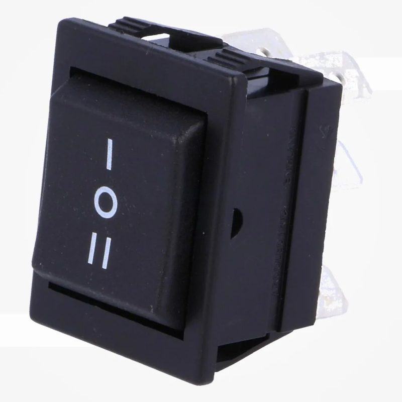 ROCKER DP3T Pos 3 ON-OFF-ON 16A/250VAC 20A/28VCC negro 1550