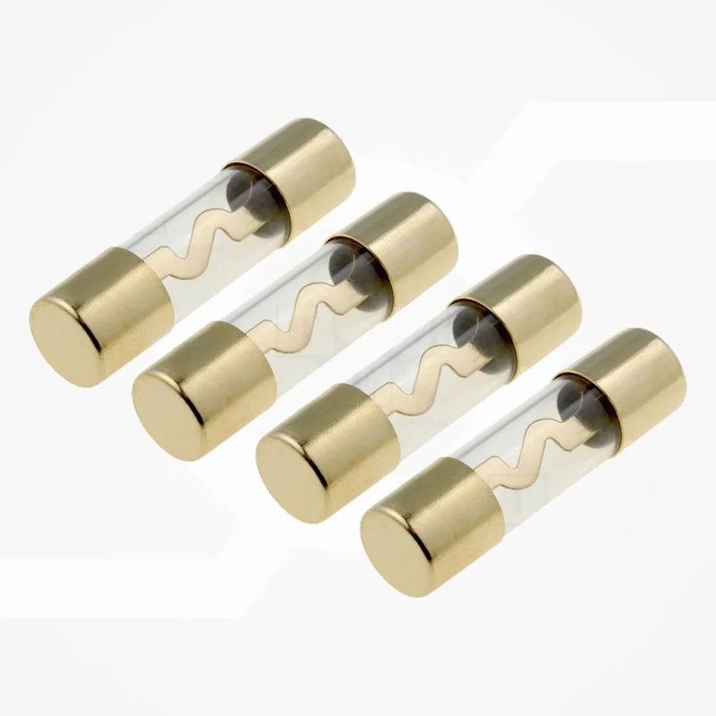 Fusible de cartucho de cristal 80A dorado Conductor dorado