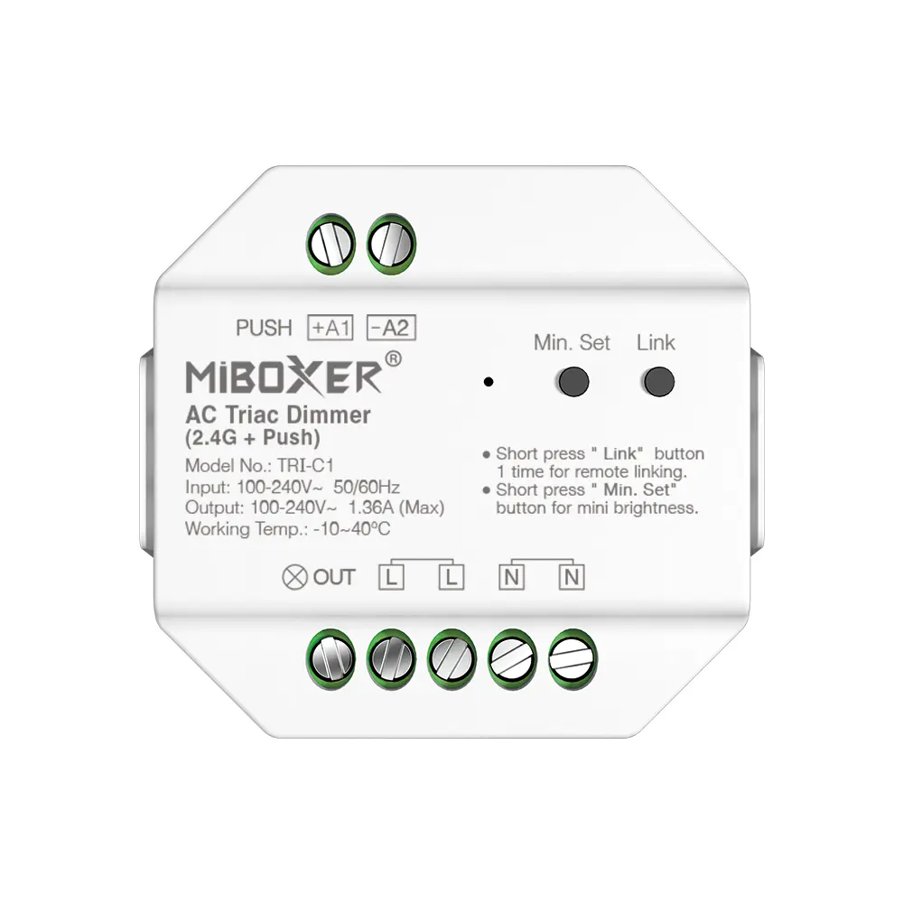 Pastilla Regulador Pulsante Triac LED 230V 150W MI-BOXER