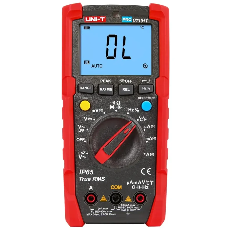 MultÃmetro Digital UT191E Corriente, Tensión, Capacidad, Frecuencia, Resistencia…