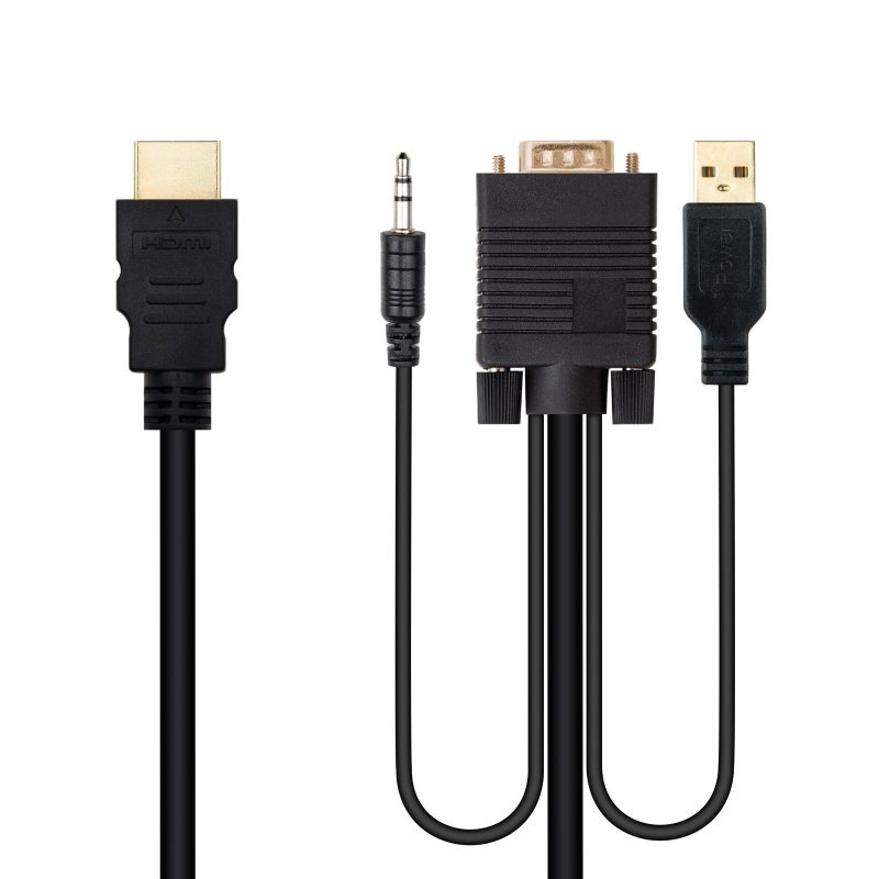 Cable HDMI a VGA Jack 3,5mm Audio 1,8m NANOCABLE