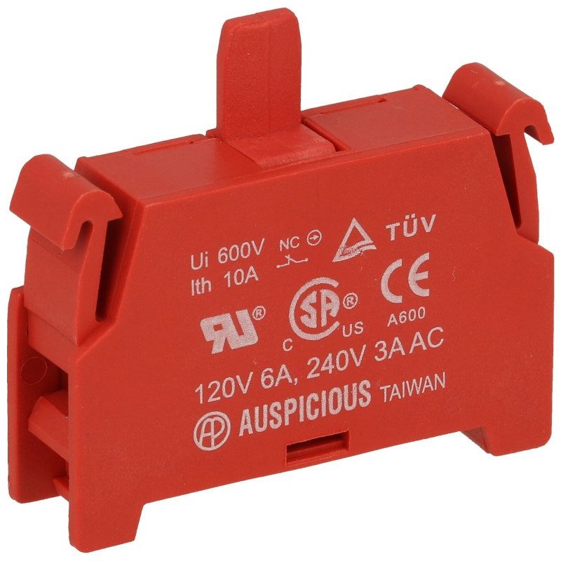 Bloques de contactos NC 22mm 30mm para placa frontal