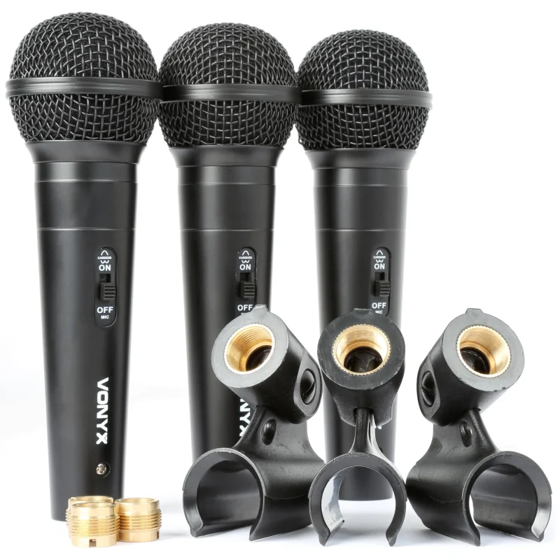 3 Microfonos Mano Dinamicos VONYX VX1800S