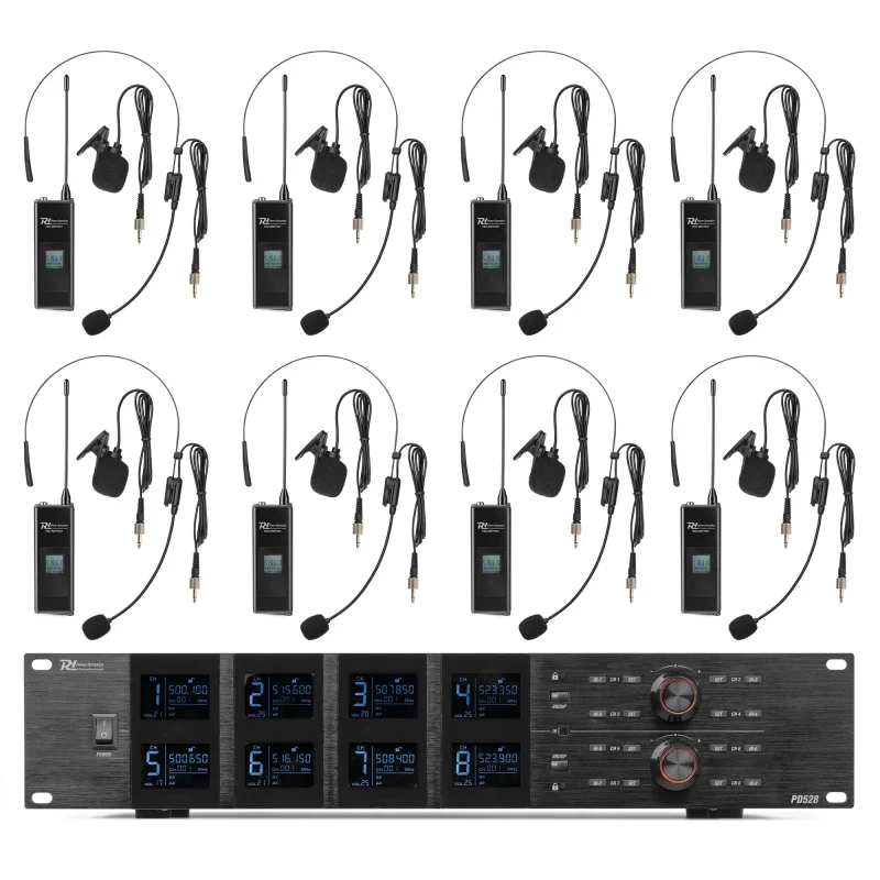 8 Micrófonos Inalámbricos Petaca UHF PD528B