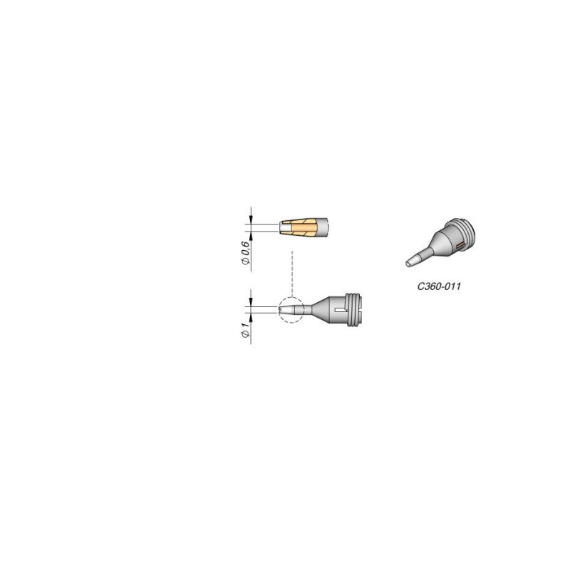 Punta JBC Microdesoldador 0,6mm PAD