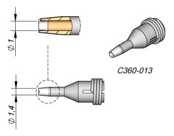 Punta JBC Microdesoldasdor 1mm