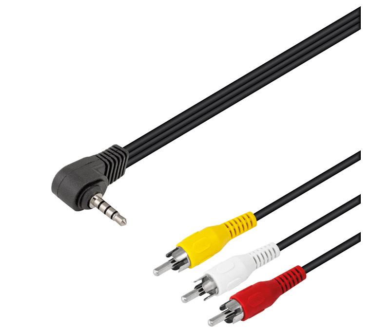 Cable JACK 3,5mm 4Contactos a 3 RCA Macho 1,5mts