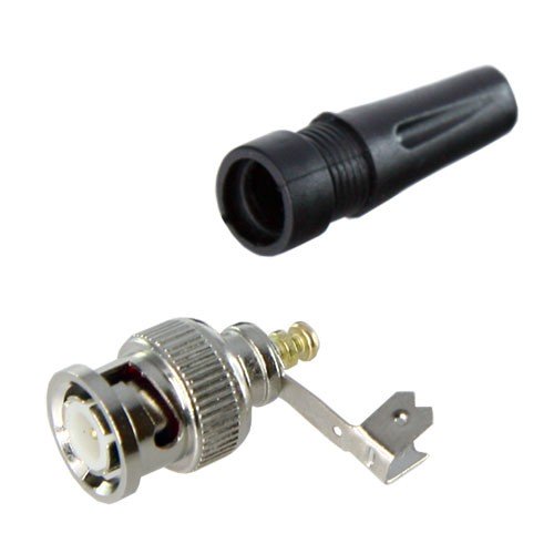 Conector BNC Macho Recto a Tornillo C/manguito