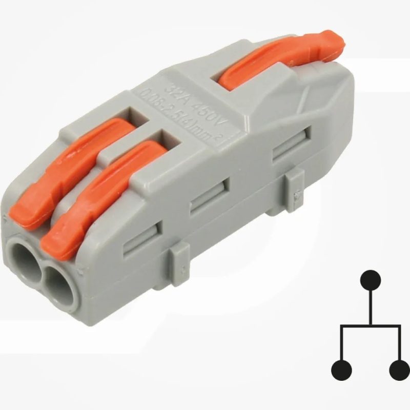 CONECTOR RÃPIDO CON BLOQUEO DE PALANCA 1 A 2 VÃAS