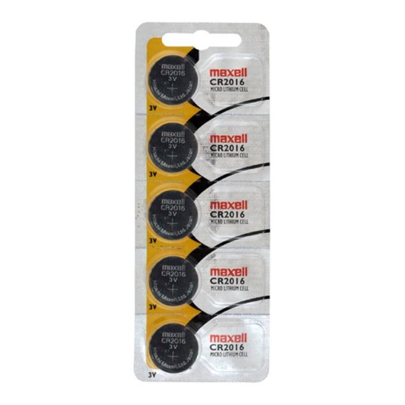 Pila Litio CR2016 MAXELL 3Vdc 80mA  (Precio 5 Pilas)