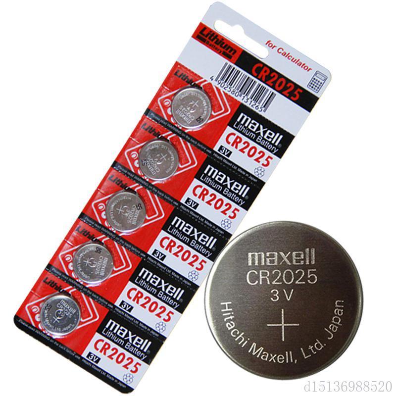 Pila Litio CR2025 MAXELL 3Vdc 180mA  (Precio 5 Pilas)