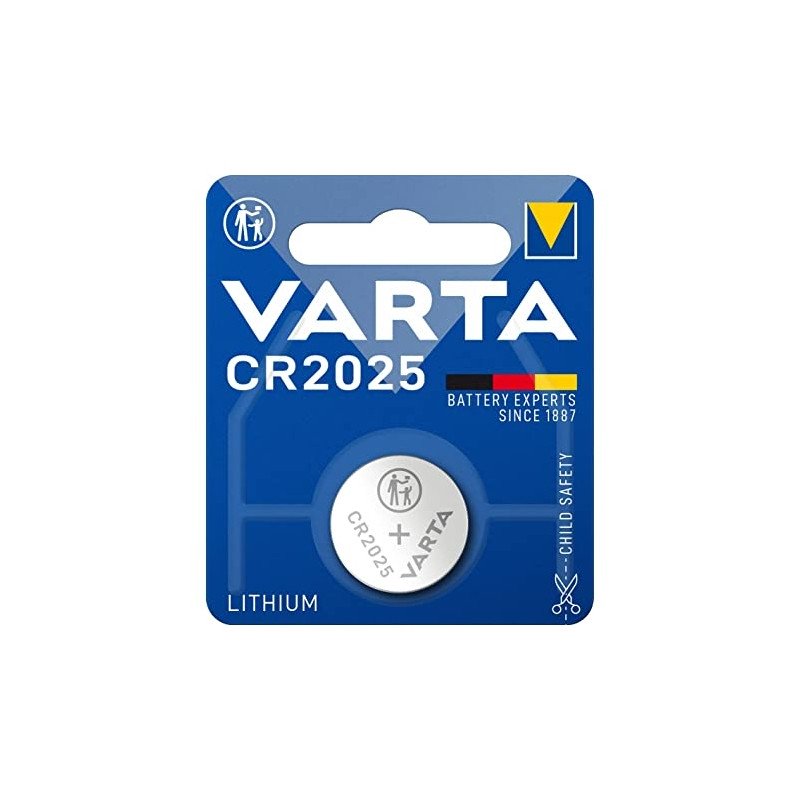 Pila Litio CR2025  3Vdc 180mA  VARTA (Blister 1 pila)
