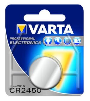 Pila Litio CR2450  3Vdc 500mAh  VARTA