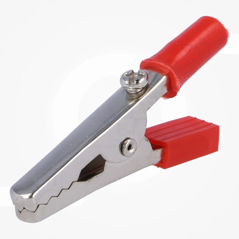 Pinza Cocodrilo Preaislada 55mm Banana 4mm ROJA