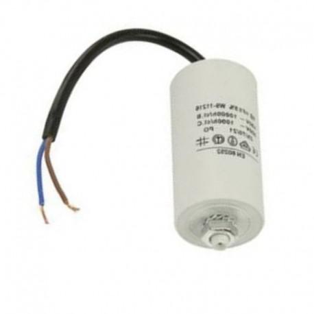 Condensador Motor 60uF 450Vac 50x119mm CABLES + torno M8