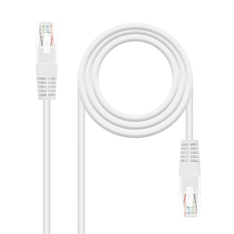 Latiguillo RJ45 Cat6 UTP CU 0,5m BLANCO NANOCABLE