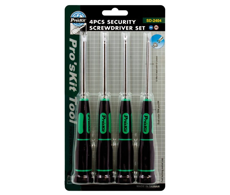 Juego Destornilladores Seguridad tipo Spanner (4 piezas)