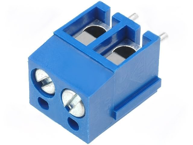 Regleta Cto. Impreso 2Pin paso 5mm Acodado