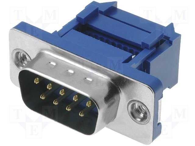 Conector Sub-D 9 Pin MACHO Cable Plano