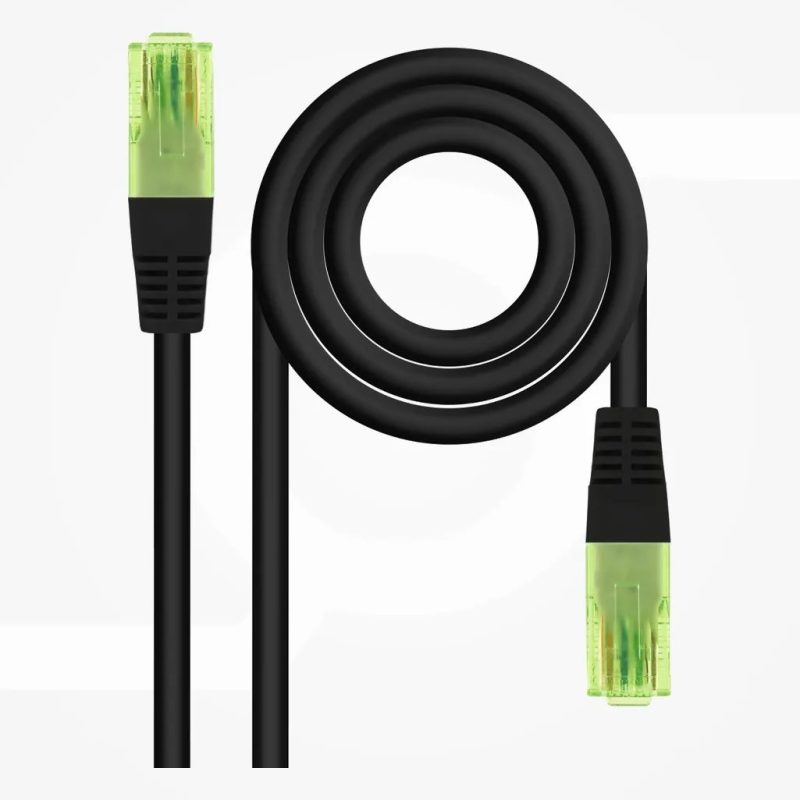 Nanocable Cable de Red Latiguillo RJ45 CAT.6 UTP AWG26 CCA, Negro, 5 m