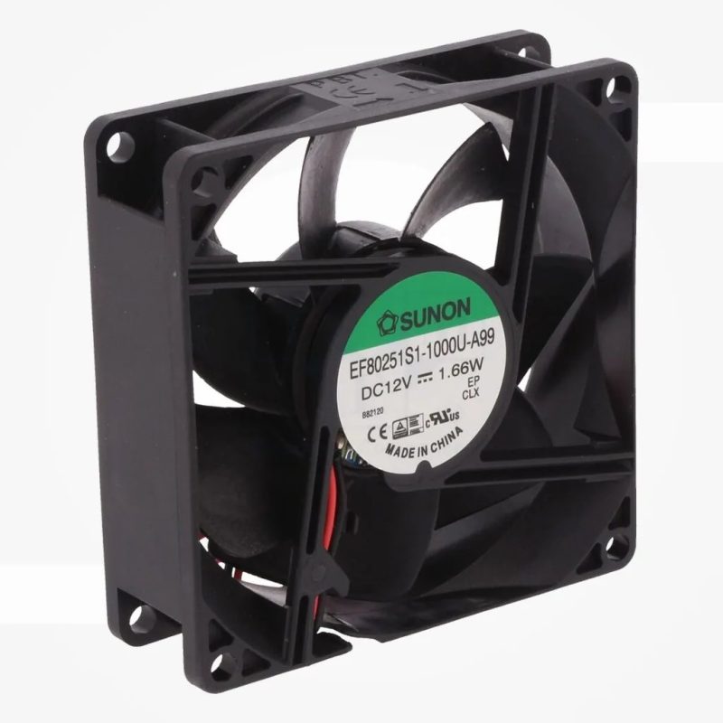Ventilador 12Vdc 80x80x25mm 1,66W 2 Cables FricciÃ³n