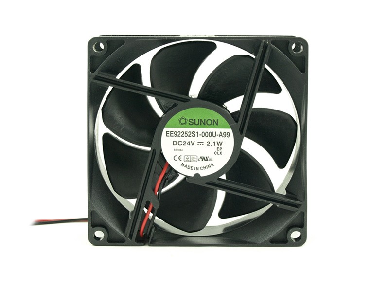 Ventilador 24Vdc 92x92x25mm 2 cables Friccion 1,66W