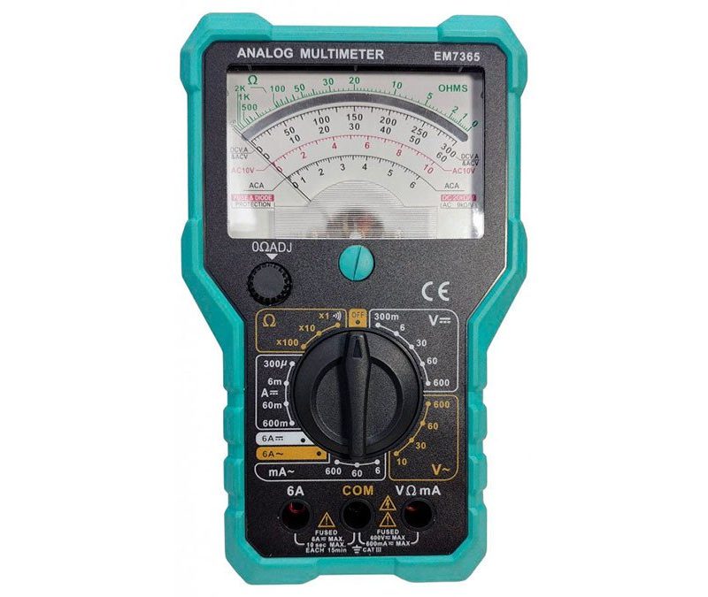 Multimetro Analogico 600VAC/DC, 6ADC/AC, 20Mohm