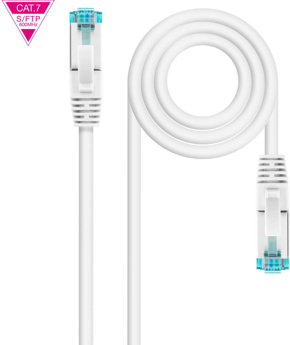 Latiguillo RJ45 Cat7 S/FTP CU 2m BLANCO NANOCABLE
