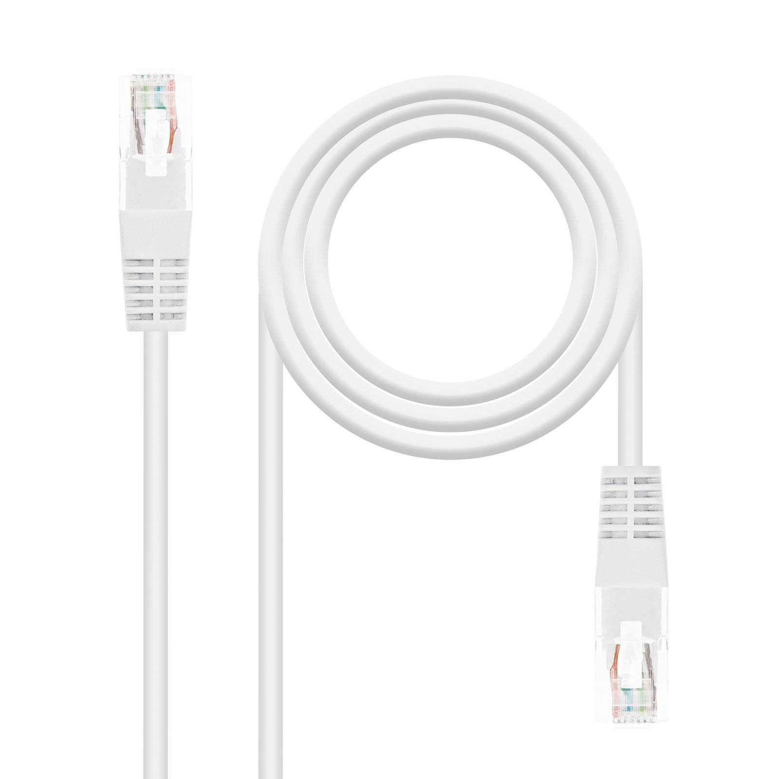 Latiguillo RJ45 Cat6a UTP CU LSZH 0,30m BLANCO NANOCABLE