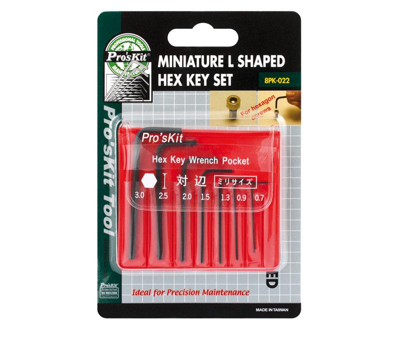 Juego 7 Llaves Mini Hexagonales ALLEN 0,7-3mm