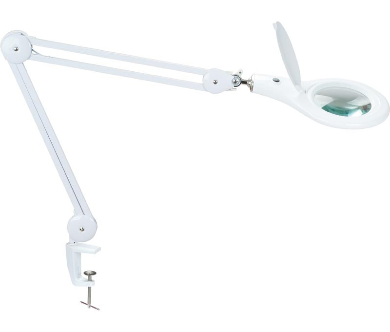 Lupa Flexo Luz LED 56Leds Fijacion Mesa BLANCA (5 diotrias)