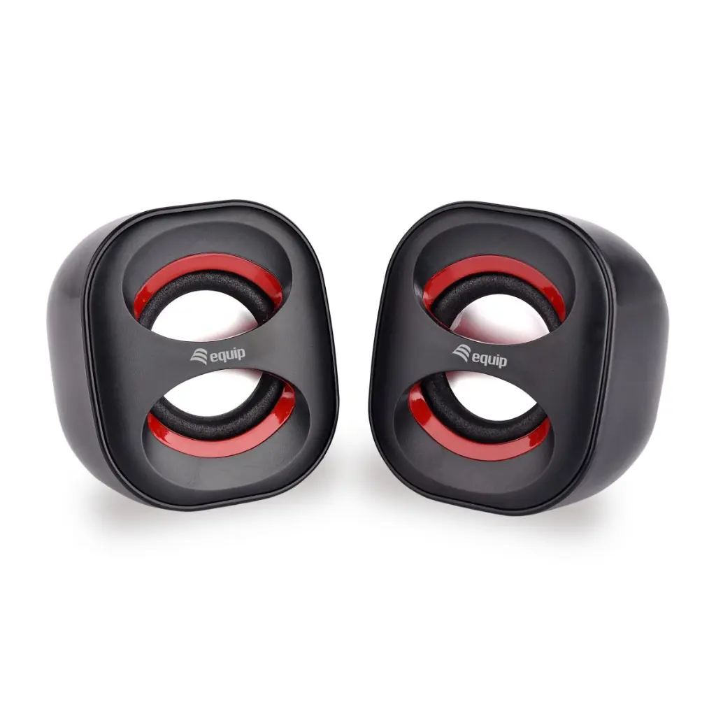 Altavoces Multimedia 2.0 USB Life Mini NEGRO/ROJO