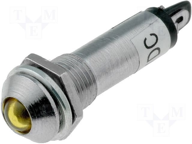 Piloto LED 12Vdc Luz AMARILLO para panel