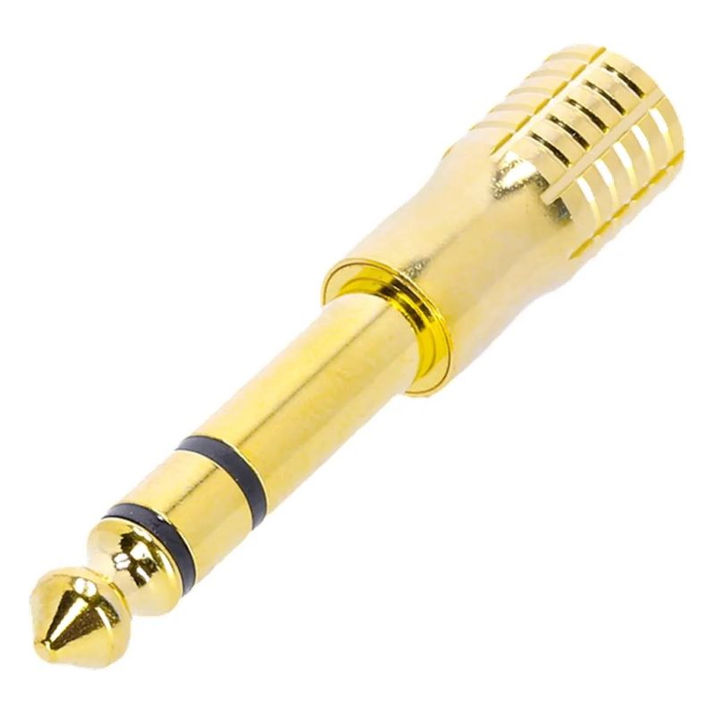 Adaptador JACK 6,3 Macho ST a JACK 3,5 Hembra ST DORADO ADAM